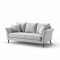 Witte bank van stof met afmetingen 150 x 80 x 70cm voor woonkamer gebruik