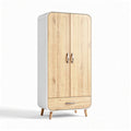 Kast met houten deuren en lade afmetingen 80 x 40 x 180cm